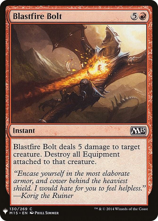 0130 Blastfire Bolt C The List Reprints