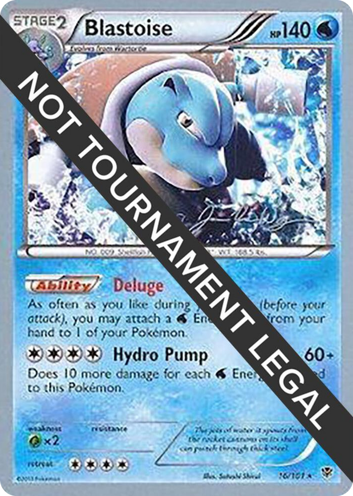 0016 Blastoise - 2015 (Jacob Van Wagner) Rare World Championship Decks