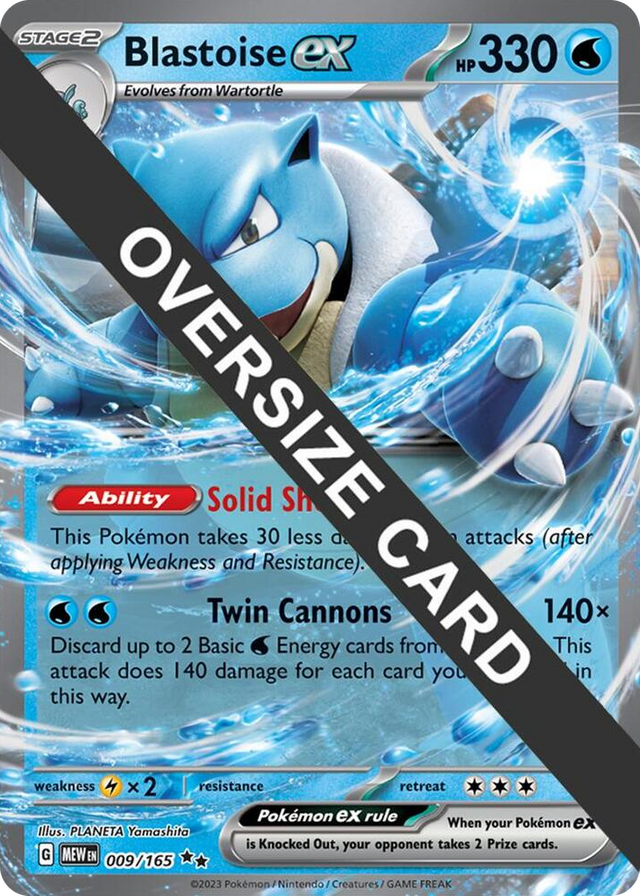 0009 Blastoise ex Double Rare Jumbo Cards