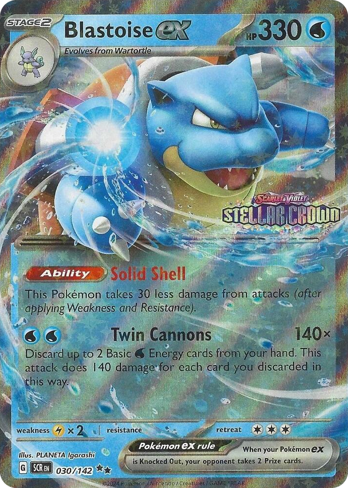 0030 Blastoise ex (Stellar Crown Stamp) Double Rare Miscellaneous Cards & Products