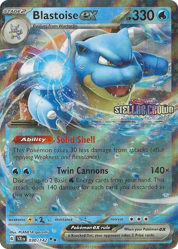 0030 Blastoise ex (Stellar Crown Stamp) Double Rare Miscellaneous Cards & Products