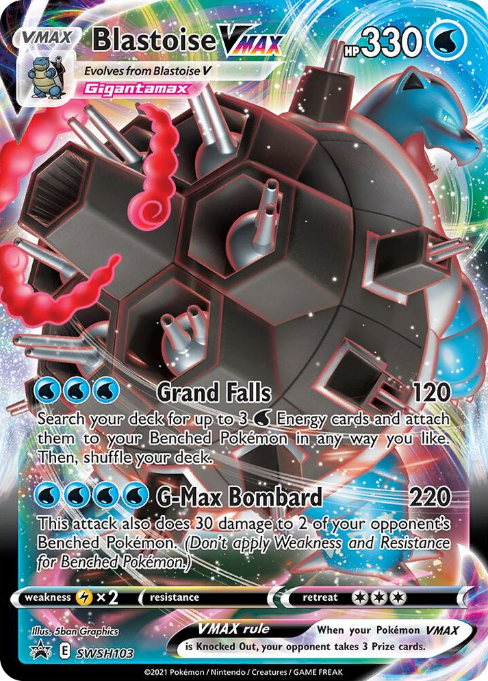0103 Blastoise VMAX - SWSH103 Promo Sword & Shield Promo Cards