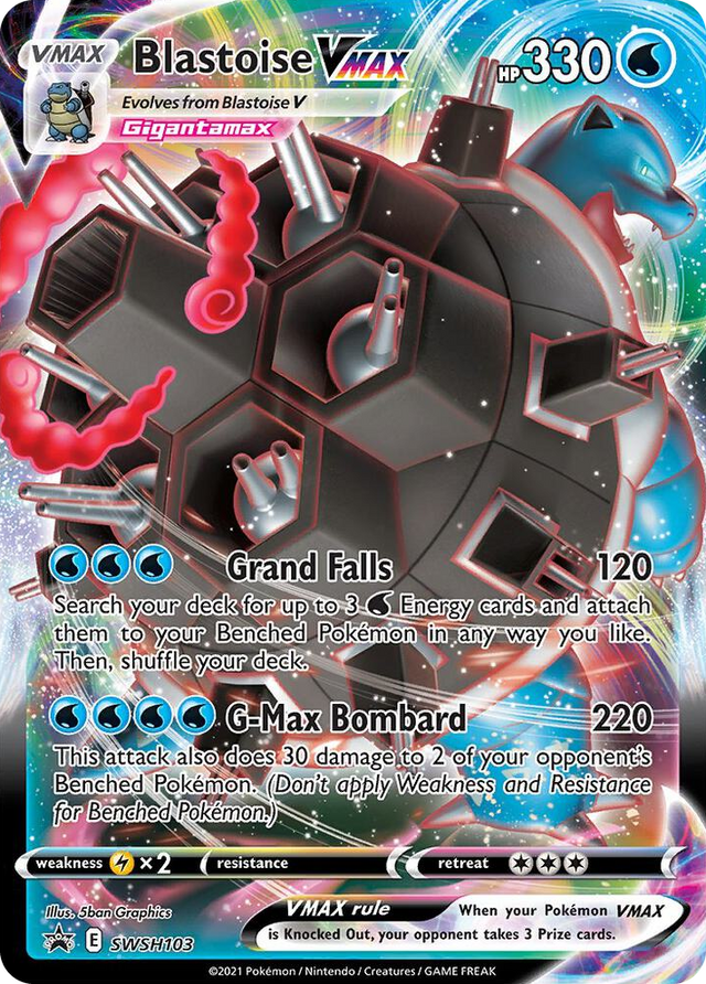 0103 Blastoise VMAX - SWSH103 Promo Sword & Shield Promo Cards