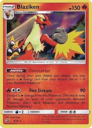 0006 Blaziken - 6/70 (Non-Holo) Rare Deck Exclusives