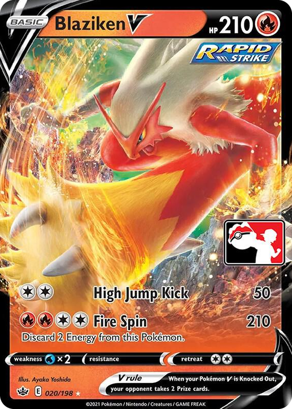 0020 Blaziken V Ultra Rare Prize Pack Series Cards