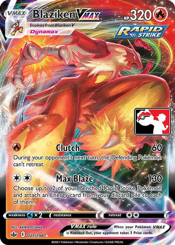 0021 Blaziken VMAX Ultra Rare Prize Pack Series Cards