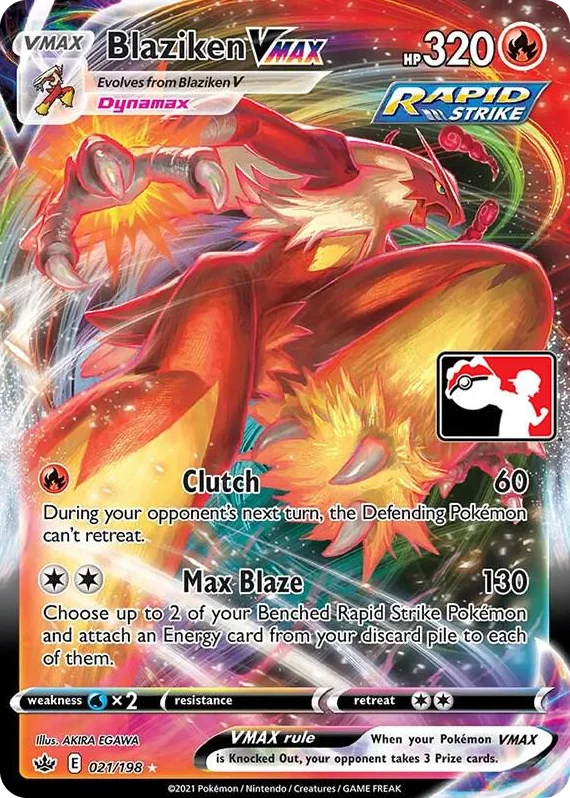0021 Blaziken VMAX Ultra Rare Prize Pack Series Cards