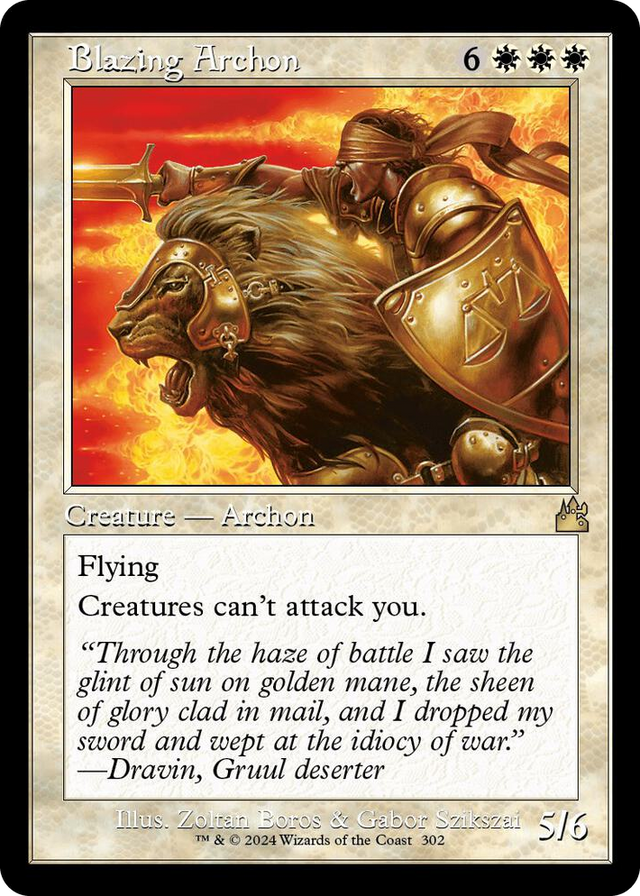 0302 Blazing Archon (Retro Frame) R Ravnica Remastered