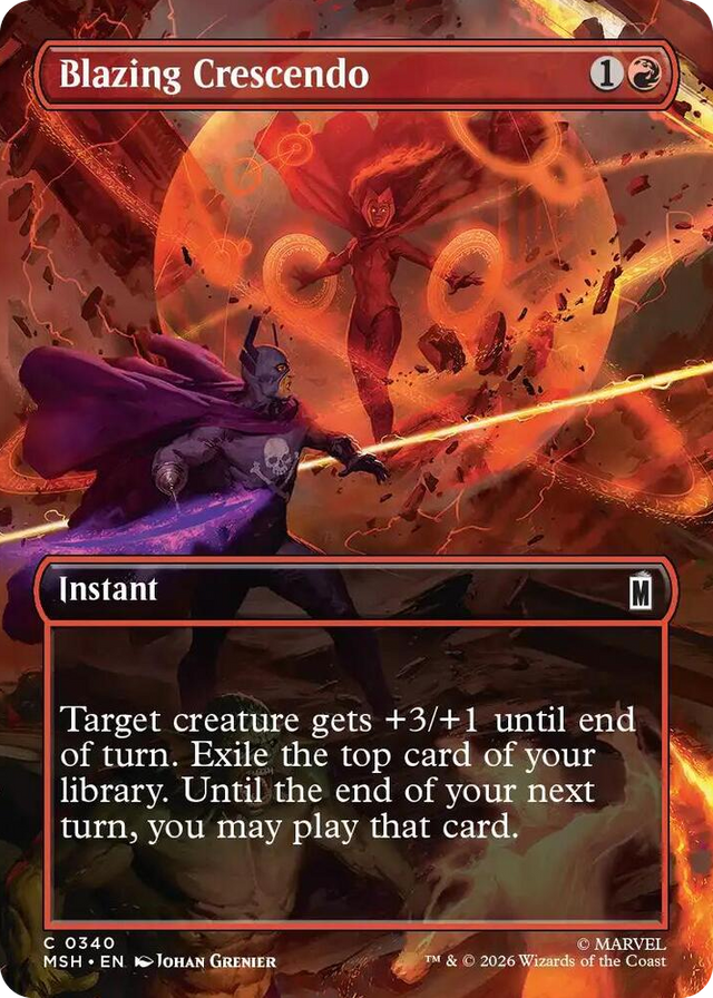 0340 Blazing Crescendo (Borderless) C Marvel Super Heroes