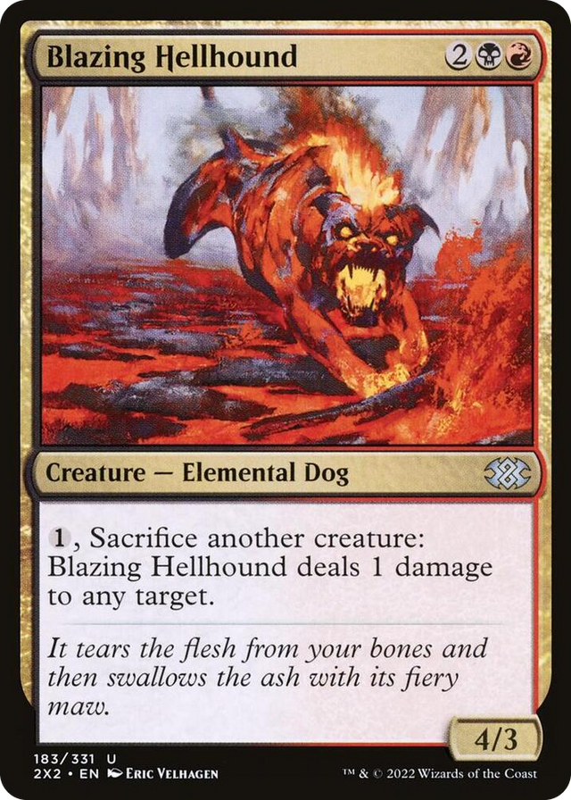 0183 Blazing Hellhound U Double Masters 2022