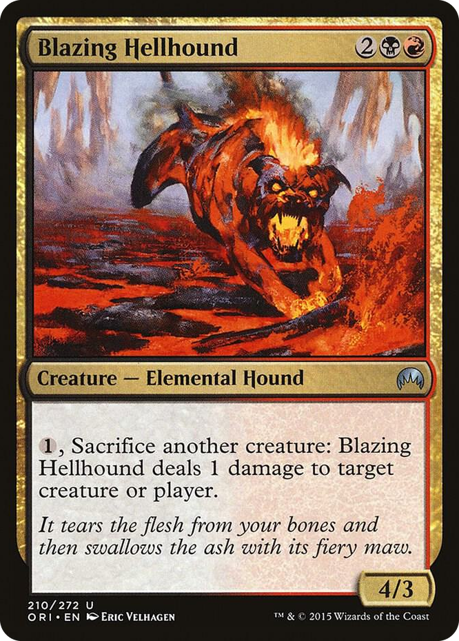0210 Blazing Hellhound U Magic Origins