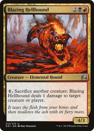 0210 Blazing Hellhound U Magic Origins