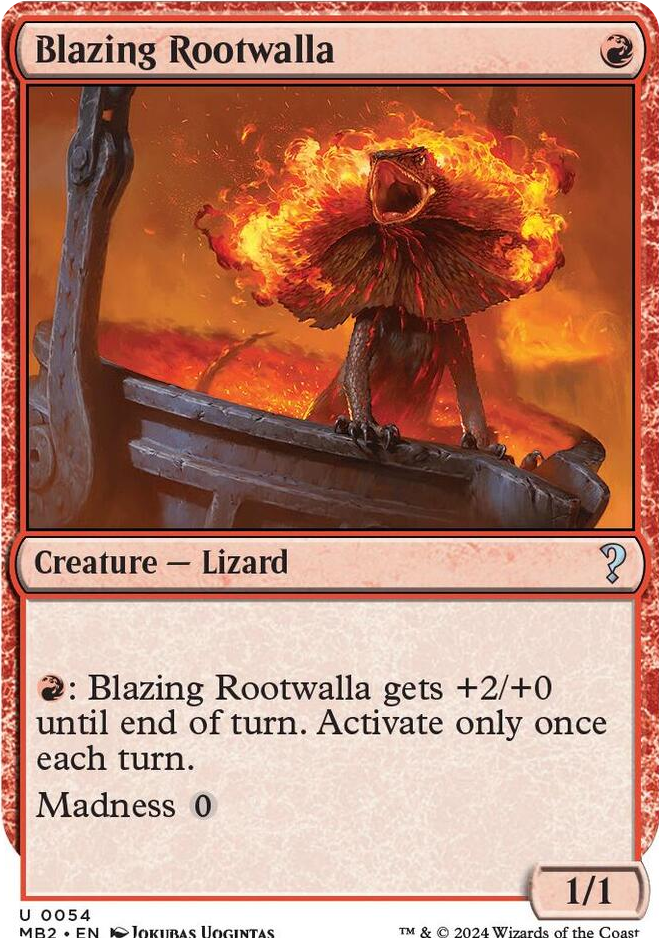 0054 Blazing Rootwalla (White Border) U Mystery Booster 2