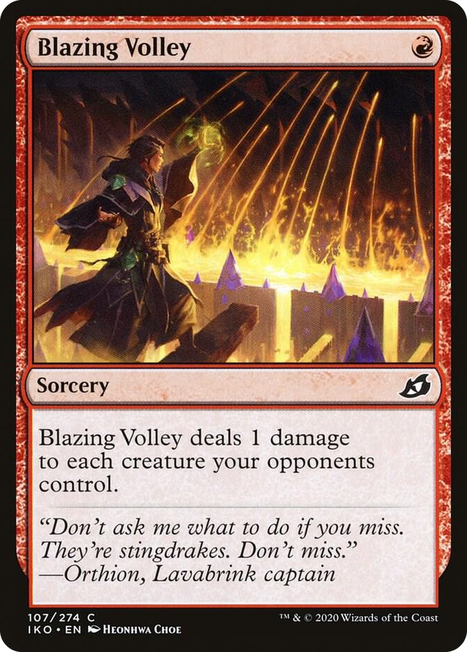 0107 Blazing Volley C Lair of Behemoths