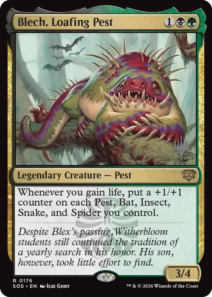 Blech, Loafing Pest #176 R - Promo Pack: Secrets of Strixhaven Pokemon card