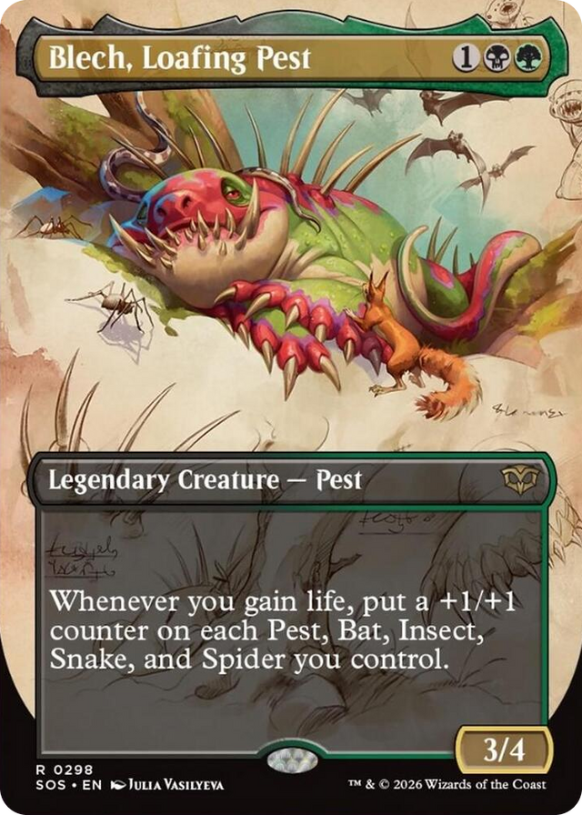 0298 Blech, Loafing Pest (Borderless) R Secrets of Strixhaven