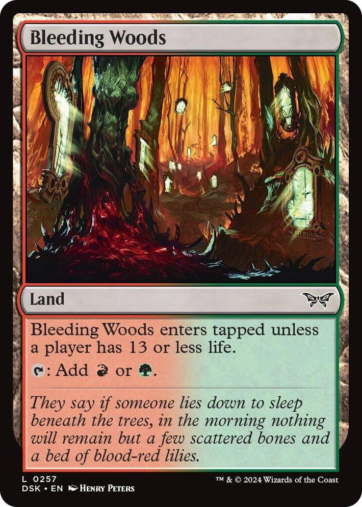 0257 Bleeding Woods L Duskmourn: House of Horror