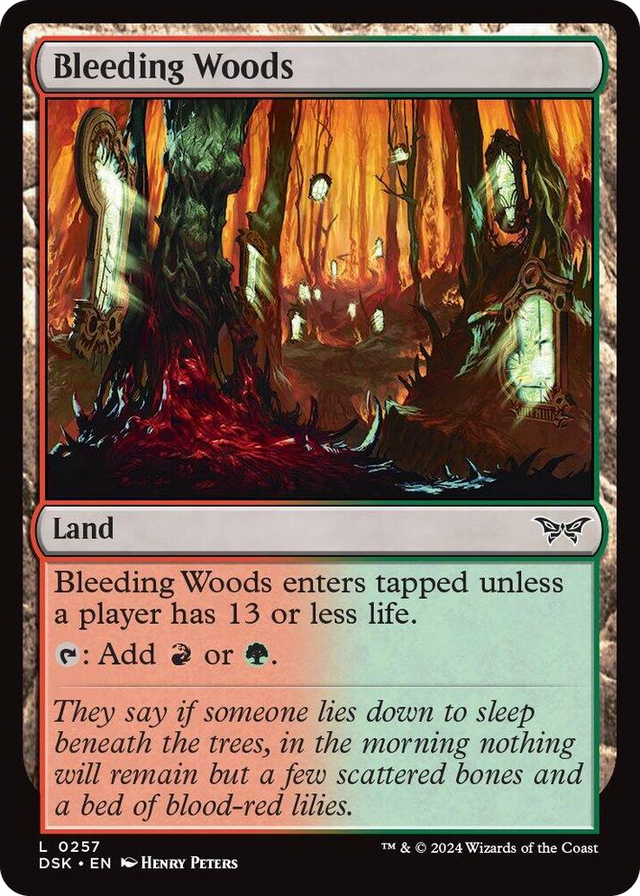 0257 Bleeding Woods L Duskmourn: House of Horror
