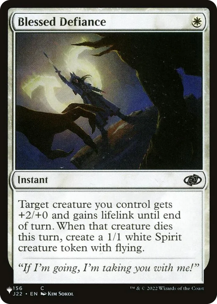 0156 Blessed Defiance C The List Reprints