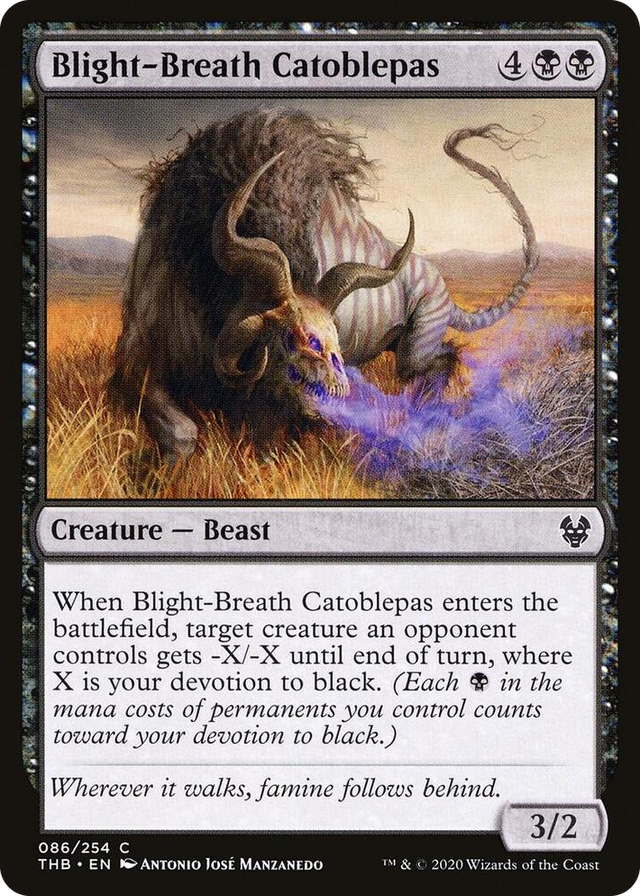 0086 Blight-Breath Catoblepas C Theros Beyond Death