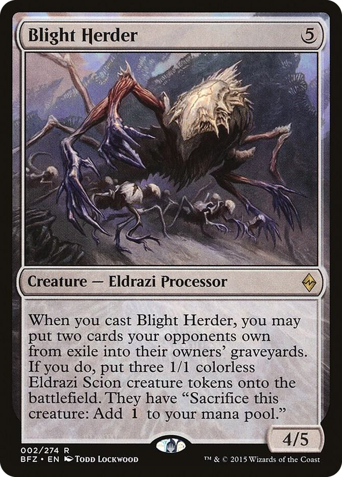 Blight Herder #2 R - Battle for Zendikar Pokemon card