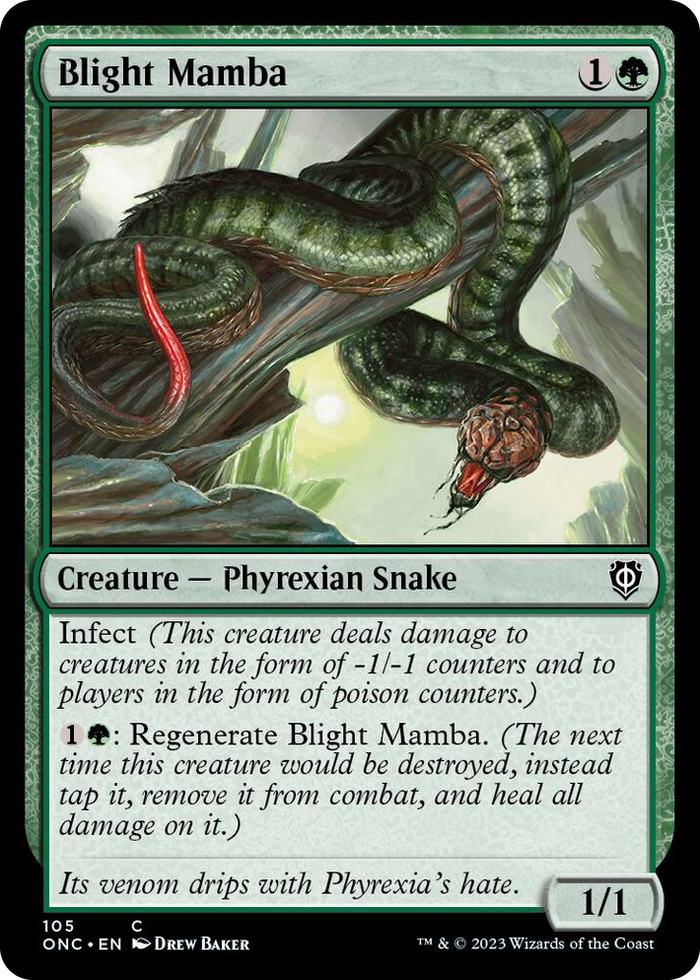 Blight Mamba #105 C - Commander: Phyrexia: All Will Be One Pokemon card