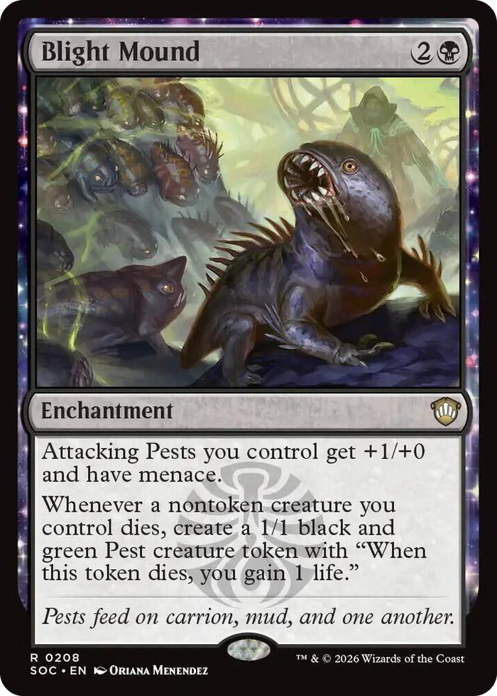Blight Mound #208 R - Commander: Secrets of Strixhaven Pokemon card