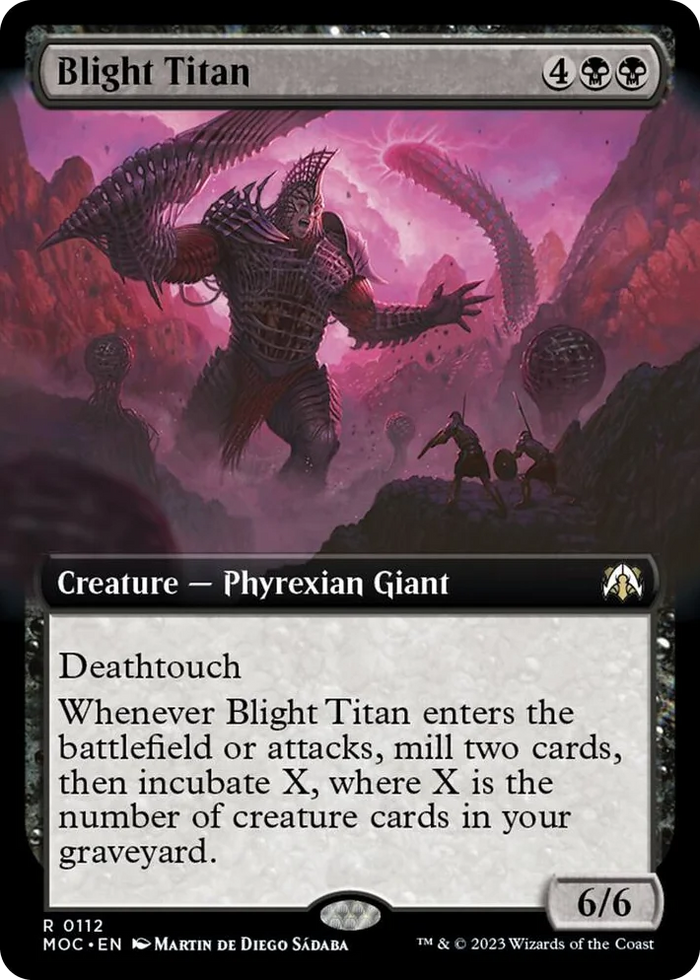 0112 Blight Titan (Extended Art) R Commander: March of the Machine