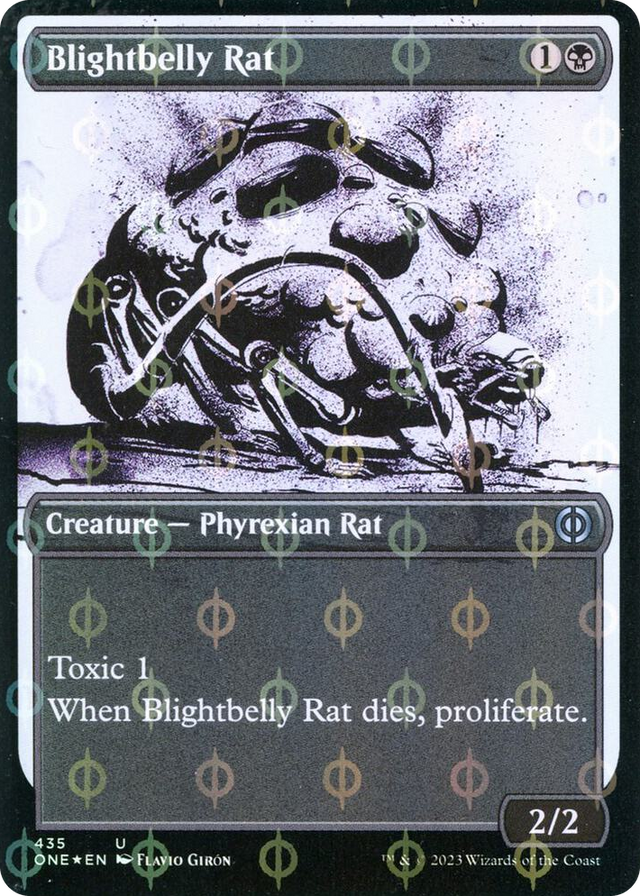 0435 Blightbelly Rat (Showcase) (Step-and-Compleat Foil) U Phyrexia: All Will Be One