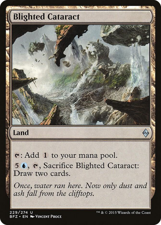 0229 Blighted Cataract U Battle for Zendikar