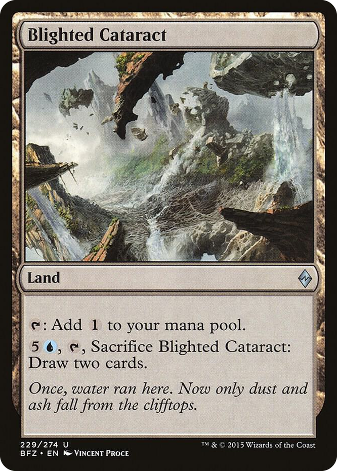 Blighted Cataract #229 U - Battle for Zendikar Pokemon card