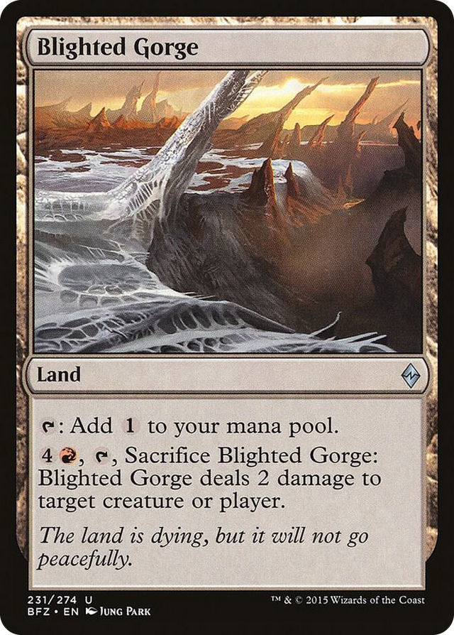 0231 Blighted Gorge U Battle for Zendikar