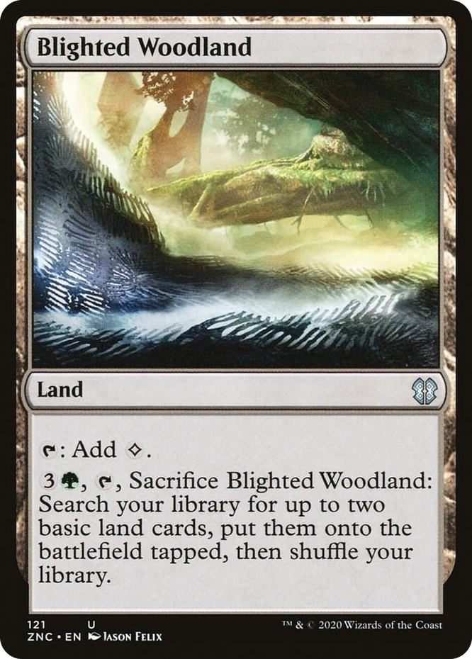 0121 Blighted Woodland U Commander: Zendikar Rising