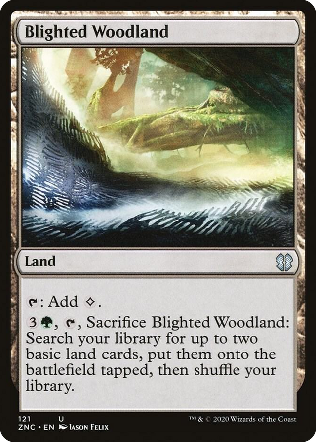 0121 Blighted Woodland U Commander: Zendikar Rising