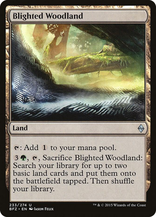 0233 Blighted Woodland U Battle for Zendikar