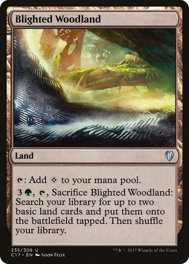 0235 Blighted Woodland U Commander 2017