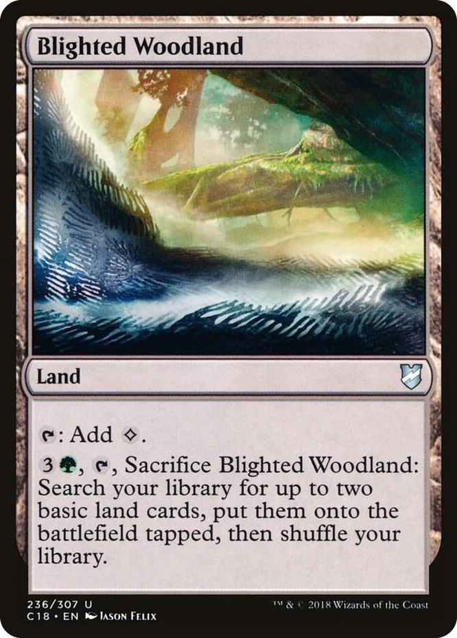 0236 Blighted Woodland U Commander 2018