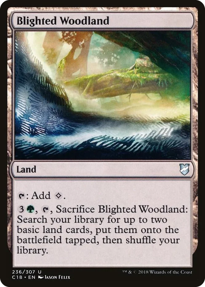 0236 Blighted Woodland U Commander 2018