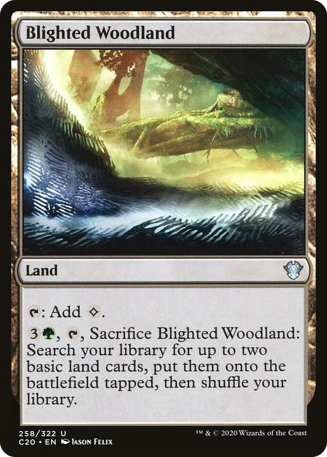0258 Blighted Woodland U Commander 2020