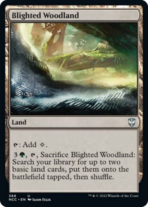 0388 Blighted Woodland U Commander: Streets of New Capenna