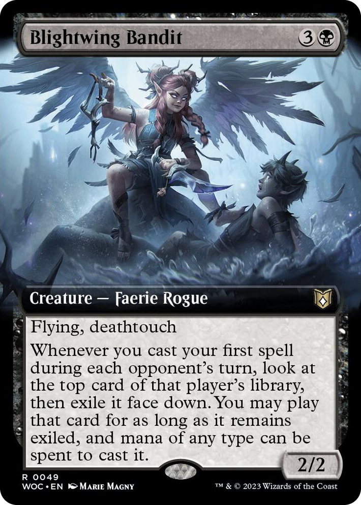 0049 Blightwing Bandit (Extended Art) R Commander: Wilds of Eldraine