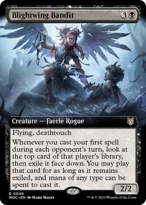 0049 Blightwing Bandit (Extended Art) R Commander: Wilds of Eldraine