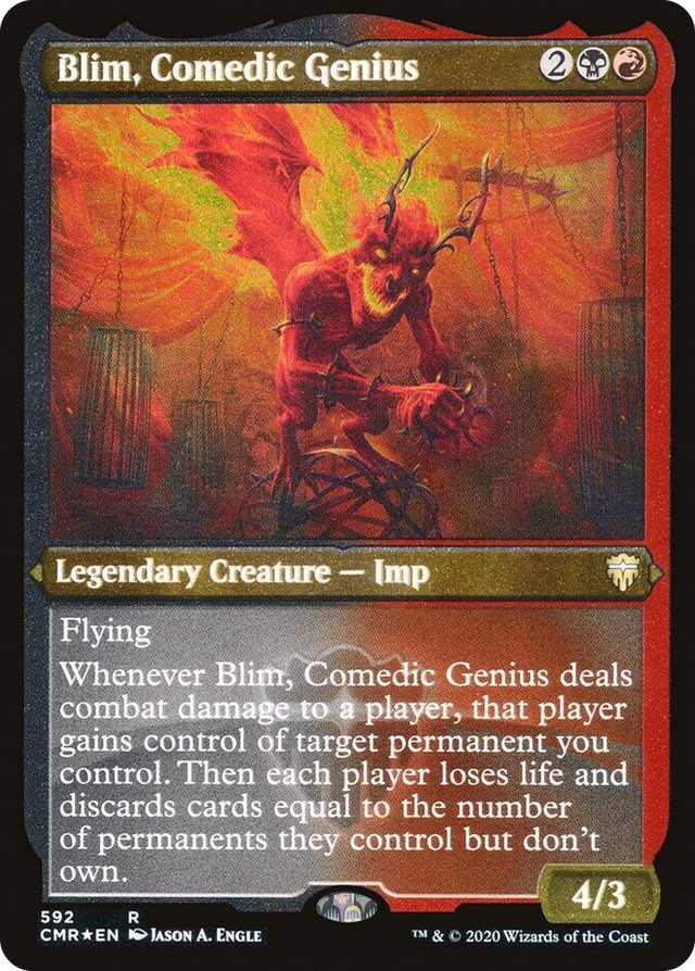 0592 Blim, Comedic Genius (Foil Etched) R Commander Legends