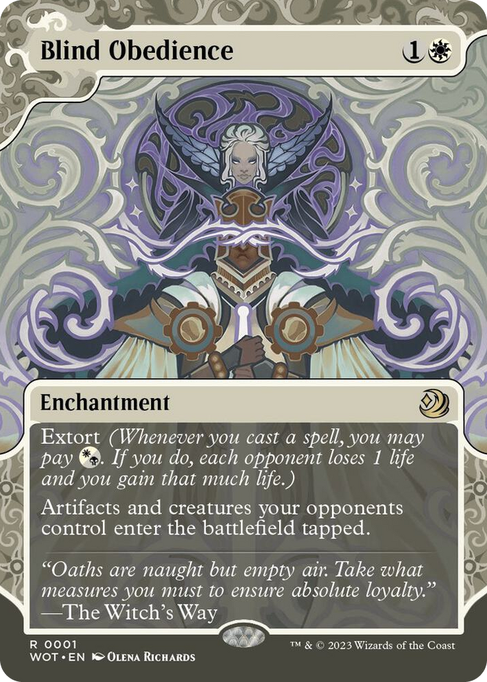 Blind Obedience #1 R - Wilds of Eldraine: Enchanting Tales Pokemon card