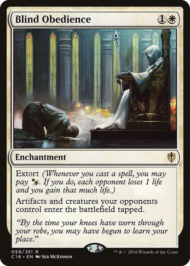 Blind Obedience #59 R - Commander 2016 Pokemon card
