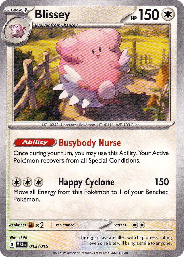 0012 Blissey Promo McDonald's Promos 2023