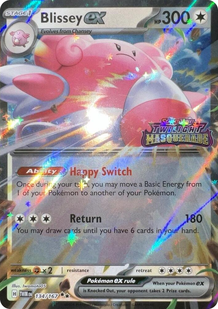 0134 Blissey ex (Twilight Masquerade Stamped) Double Rare Miscellaneous Cards & Products