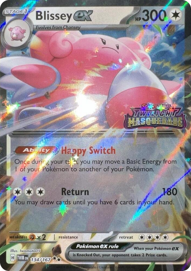 0134 Blissey ex (Twilight Masquerade Stamped) Double Rare Miscellaneous Cards & Products