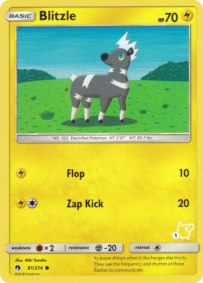 0081 Blitzle - 81/214 (#1 Pikachu Stamped) Promo Battle Academy