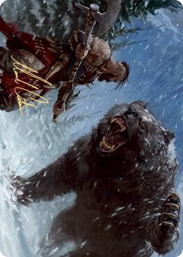 0041 Blizzard Brawl Art Card (Gold-Stamped Signature) S Art Series: Kaldheim